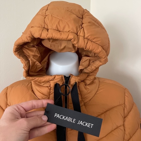 (NWT) Madden Girl Women's Hooded Packable Puffer Jacket in Khaki, Medium - Picture 9 of 16